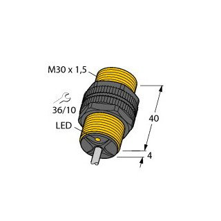 Turck Inductieve sensor inductieve naderingsschakelaar schakelafstand 10MM 500HZ kunststof kabel