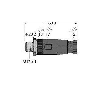 Turck Tur connector m12x1 8-P