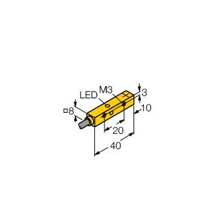 Turck Inductieve sensor inductieve naderingsschakelaar schakelafstand 4MM 1000HZ kunststof kabel