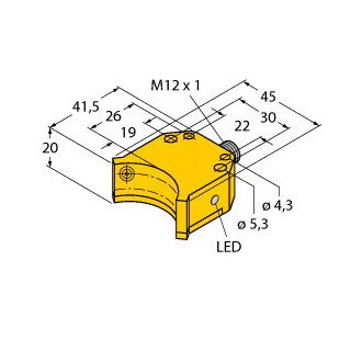 Turck Inductieve sensor inductieve naderingsschakelaar schakelafstand 4MM 50HZ kunststof steekaansluiting