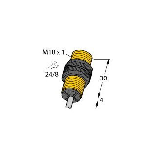 Turck Inductieve sensor inductieve naderingsschakelaar schakelafstand 5MM 1000HZ kunststof kabel