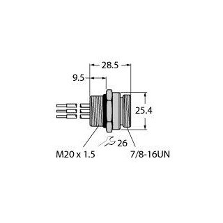 Turck Tur RSFV48-0,3M/M20/C1117 chas
