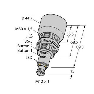 Turck Ultrasonic sensor diffuse mode sensor