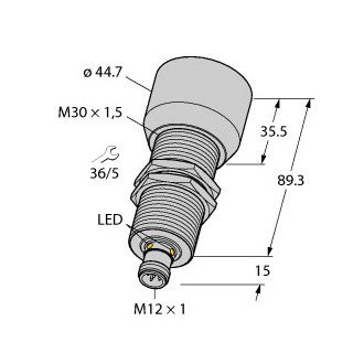 Turck Ultrasonic sensor diffuse mode sensor