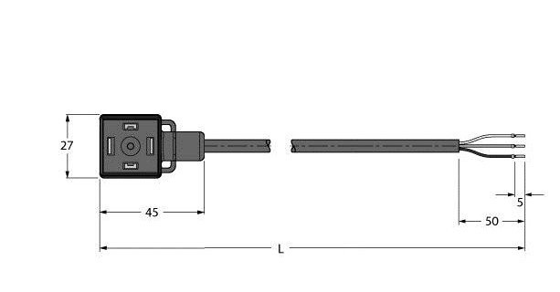 Turck Ventielconnector actorkabel 3P 10M