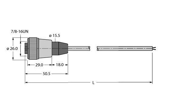 Turck Voedingskabel, aansluitkabel