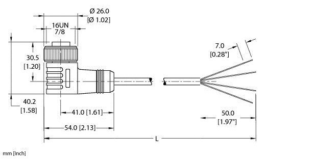Turck Voedingskabel, PVC-kabelmantel