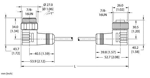 Turck Voedingskabel, PVC-kabelmantel