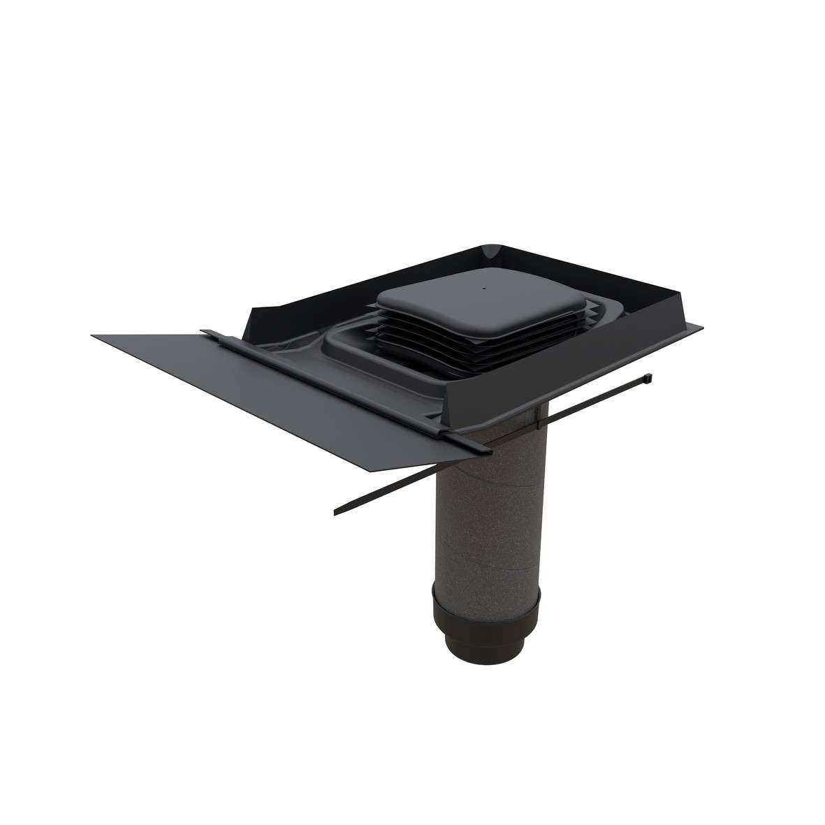 UBBINK Geïsoleerd leidingsysteem DDV Valetis Slim, geïsoleerde dakdoorvoer voor onder PV-panelen, 160/150,