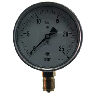 UBEL MNTHRMTR 25MBAR 100G 1/2"