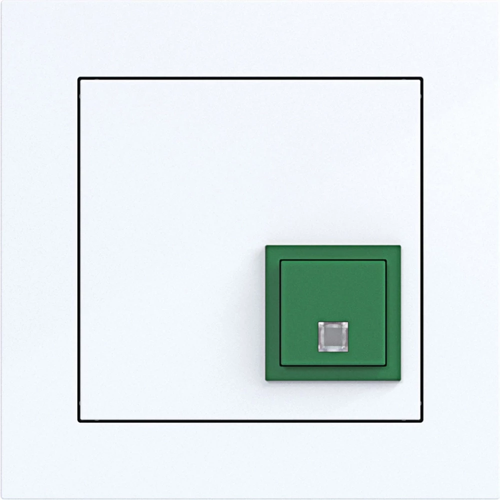 Uitschakeltoets Met afdekraam, A.8, lichtwit glanzend