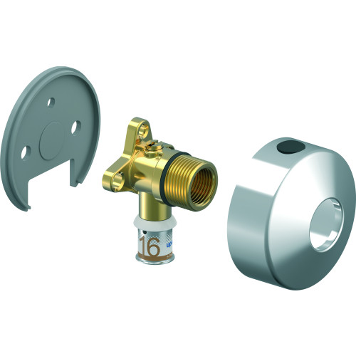 UPONOR S-Press PLUS S-Press plus wandrozet muurplaat 16-RP3/4"FT