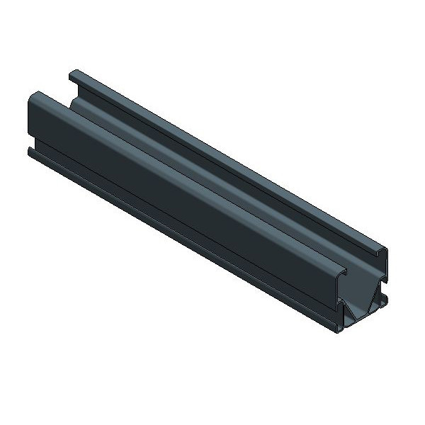 Van der Valk Aluminum mounting profile Alu Side++ profile L=1122 MM (extra long) - zwart
