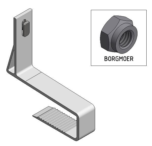 Van der Valk ValkPitched - Clamp - Slimline Alu. slimline 40-50 MM side hk+borgmoer