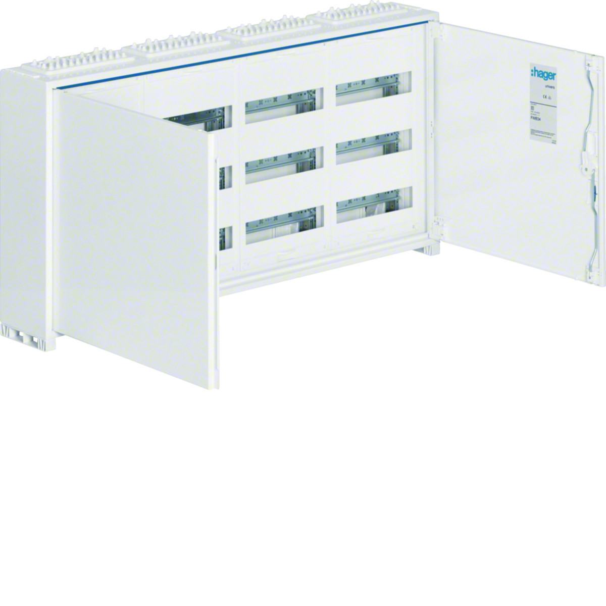 Veldverdeler Ip44 geïsoleerd 500x1050x161mm 144 modulen quickconnect