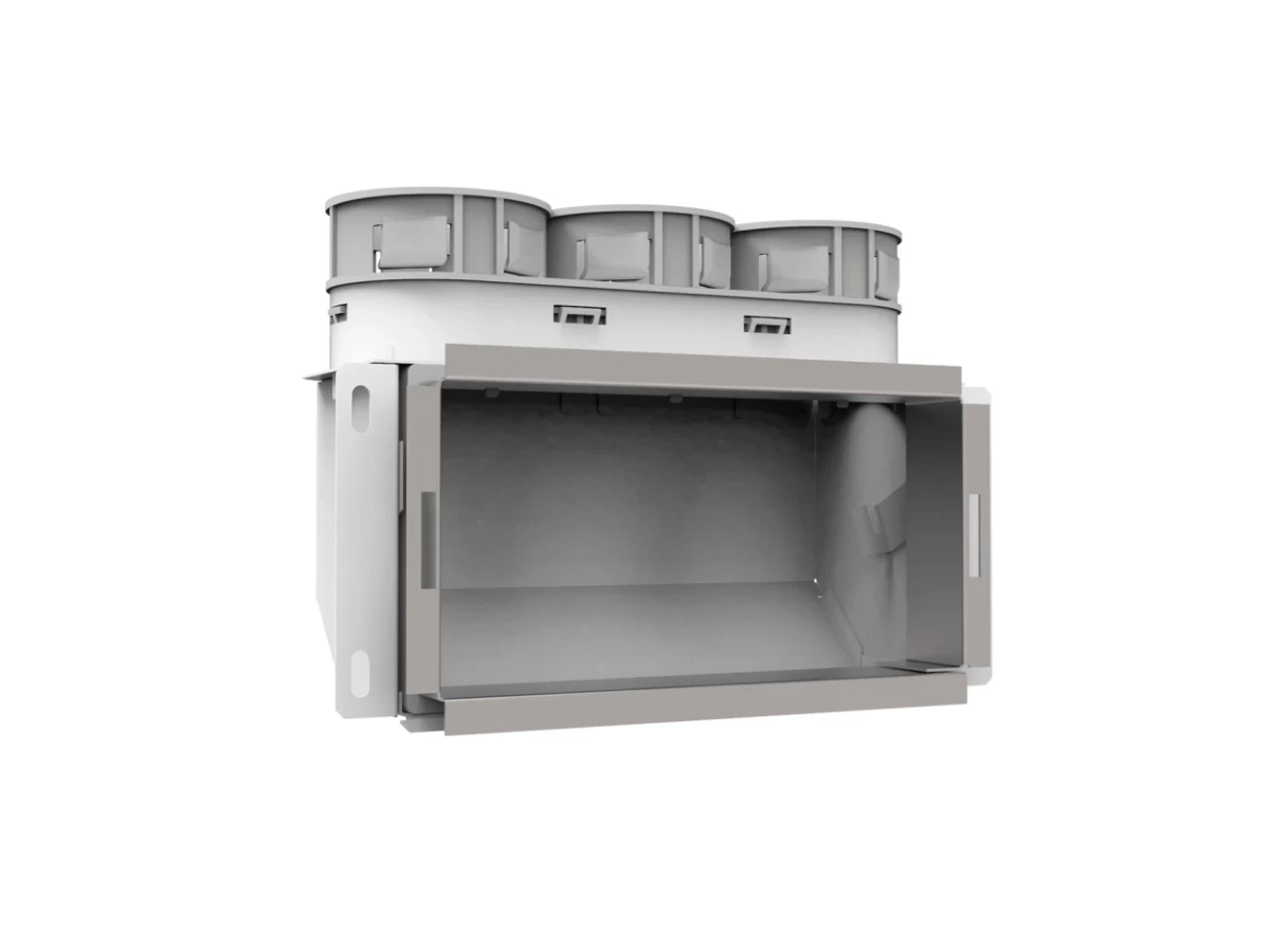 VENT-AXIA Uniflexplus+ VMCB 69 / wandcollector boven 3XØ69 (TBV rooster 200x100)