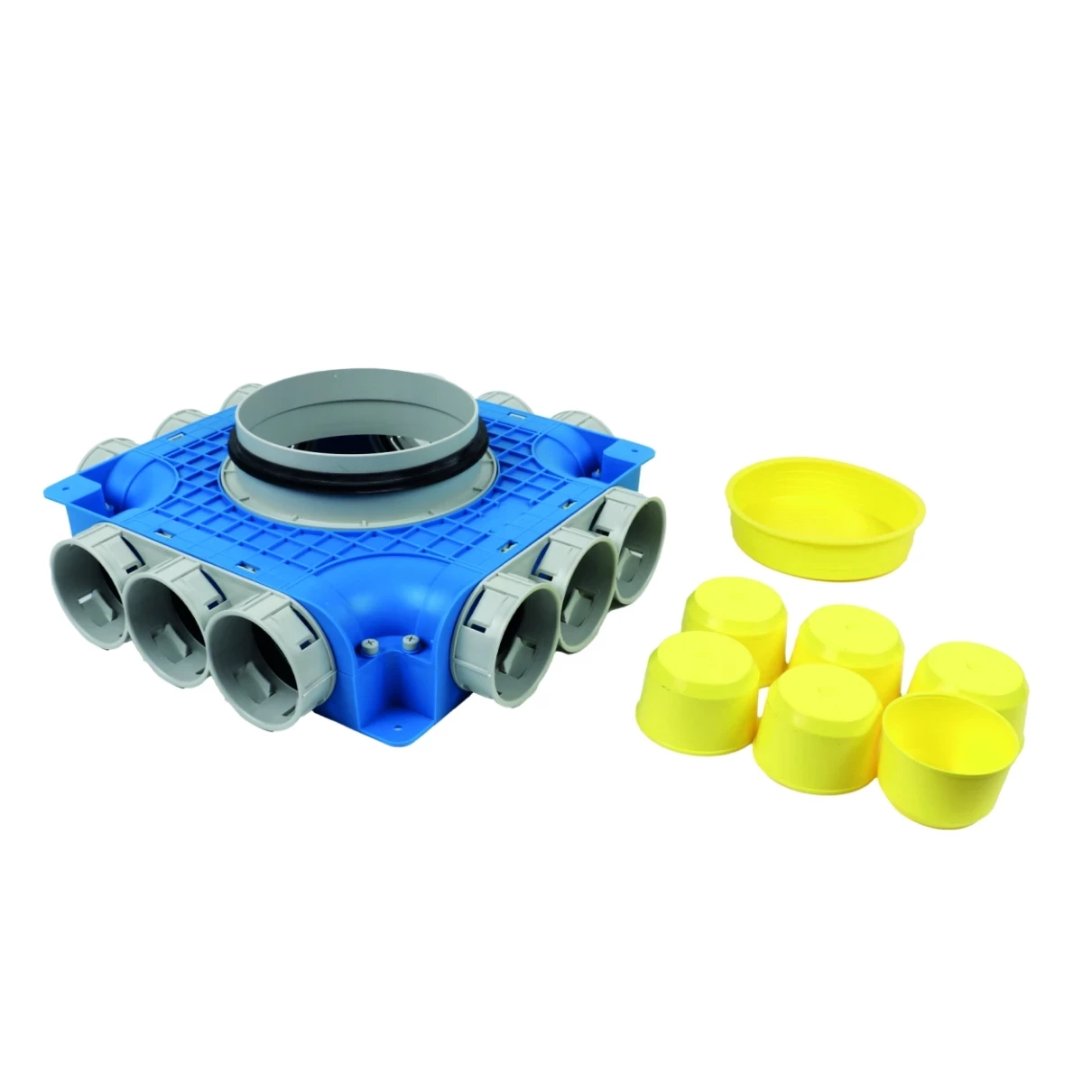VENT-AXIA Uniflexplus+ VTVGS 69 180 / instortverdeler 12XØ69 zijaansl. tuit Ø180