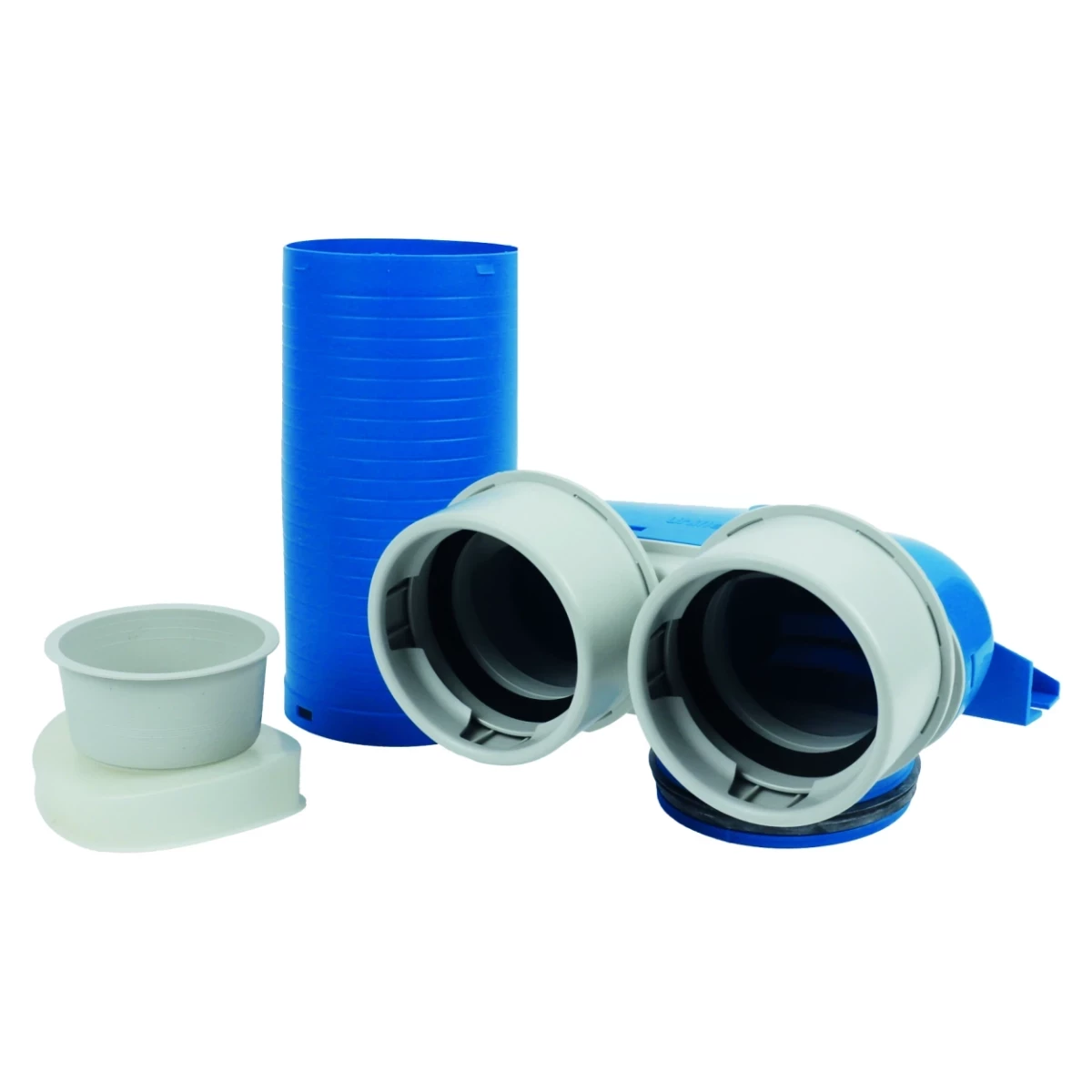 VENT-AXIA Uniflexplus+ VVCHL 250 290 / ventielcollector 2XØ90 Ø125 H=250 90° lang