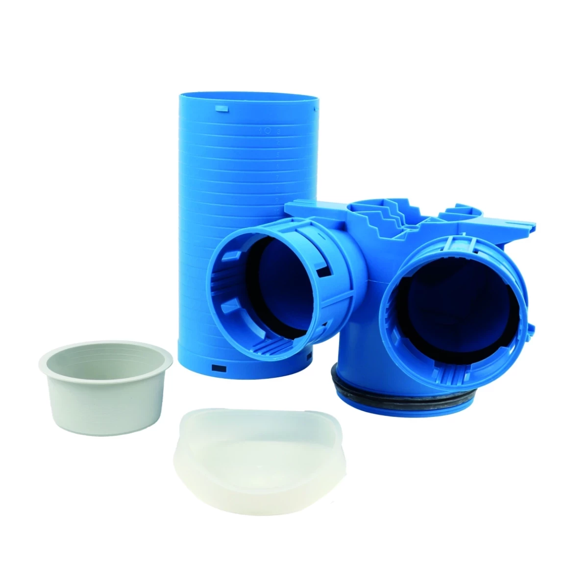 VENT-AXIA Uniflexplus+ VVCHS 250 290 / ventielcollector STD. 1en 2XØ90 Ø125 250 90°