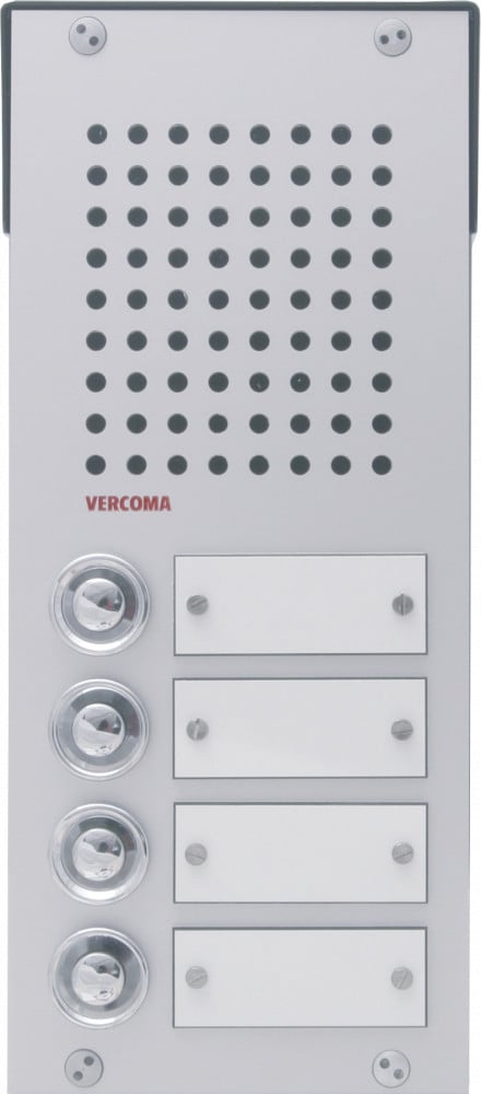 Vercoma Vercoma Opbouw Spreek-luister paneel compact, 4 beldrukkers 4 + N