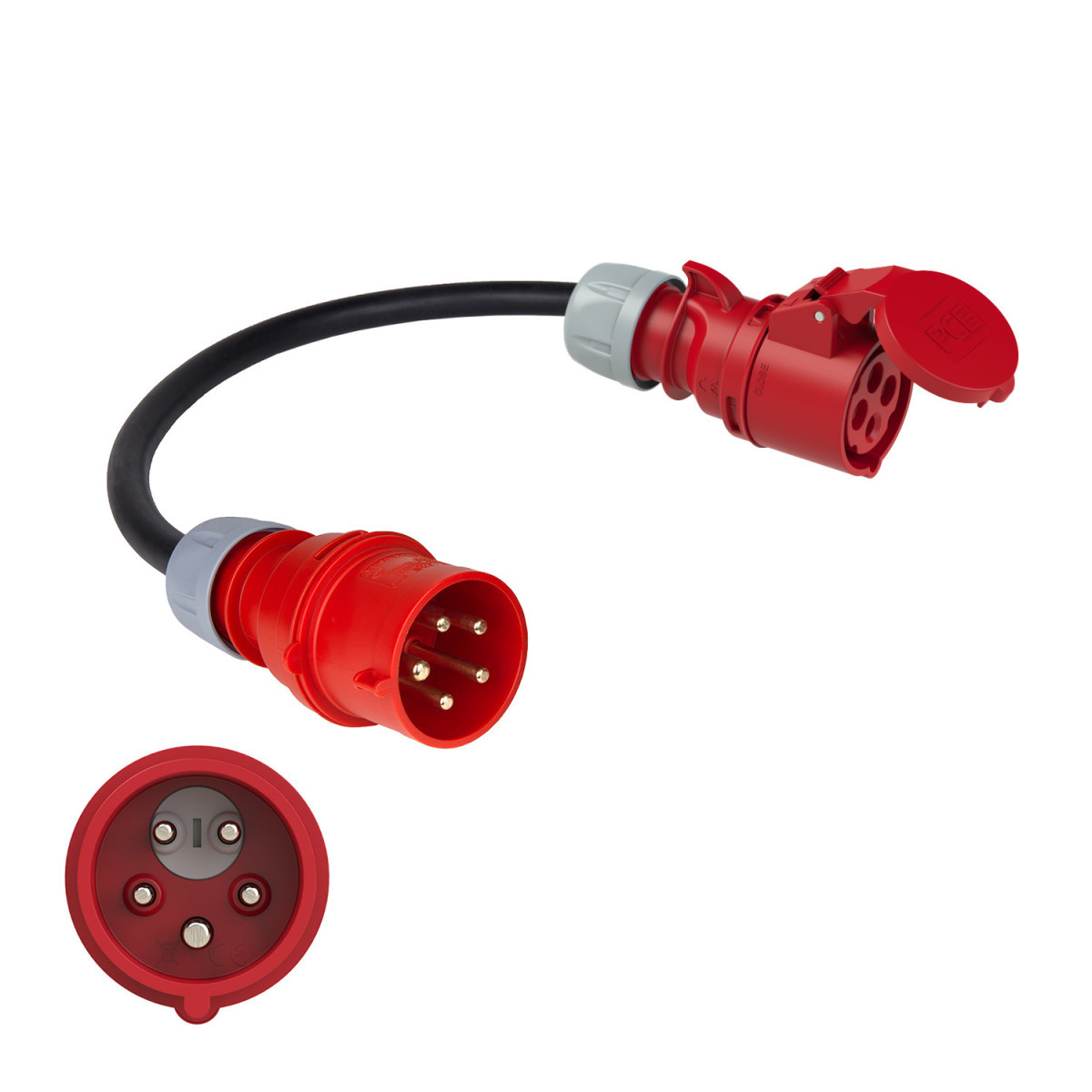 Verloopkabel 1 M H07RN-F 4G6 32/5/400FW-32/4/400 fasenwisselaar