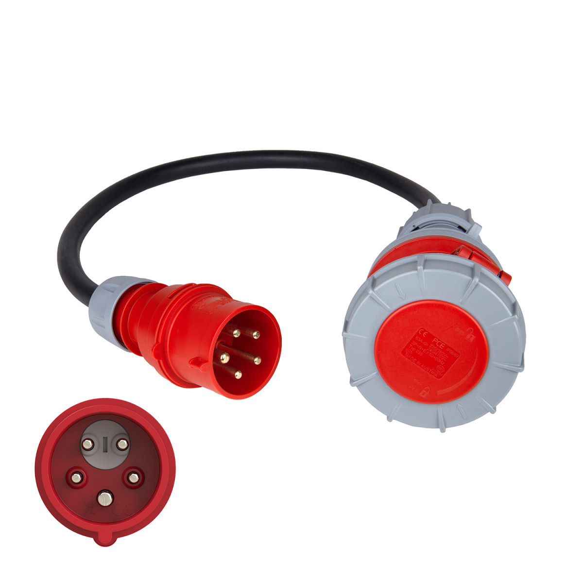 Verloopkabel 1 M H07RN-F 5G6 32/5/400FW-63/5/400 fasenwisselaar
