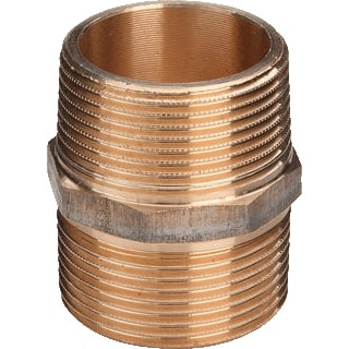 Viega BRONS DUBBEL NIPPEL 1.1/4
