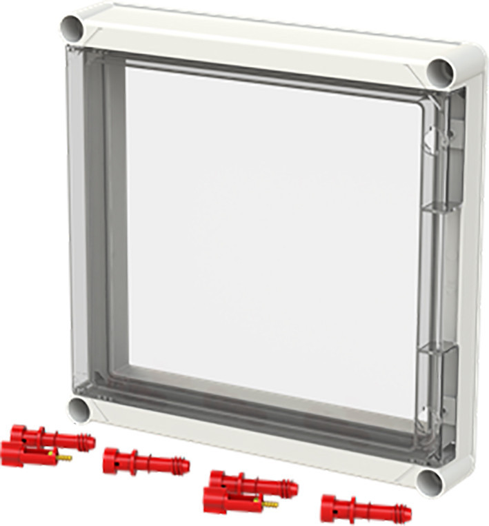 VMS 43 klapdeksel V.V. dubbele sluiting rood