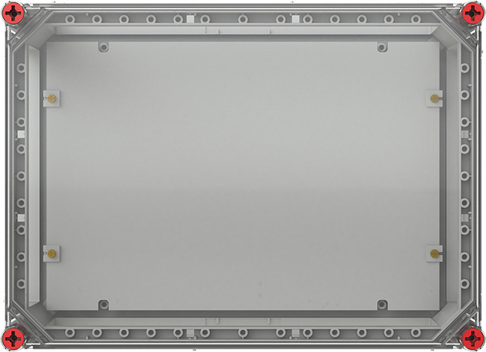 VMS 43 lege kast met grondplaat V.V. transparant deksel VMS 43 lege kast met grondplaat V.V. transparant deksel