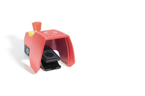 Voetschakelaar Metalen, 1-pedaal, met metalen beschermkap