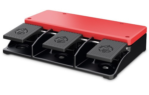 Voetschakelaar Metalen, 3-pedaal, per pedaal: 1 NC/1 no