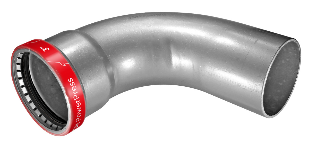 VSH PowerPress Powerpress bocht 90 epdm, FØ 3"