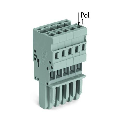 Wago 1-draads female steker