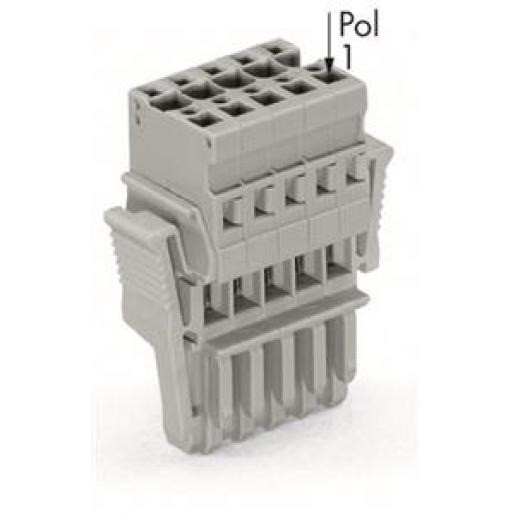 Wago 1-draads female steker