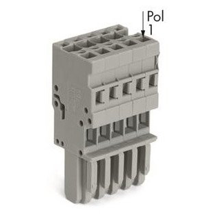 Wago 1-draads female steker