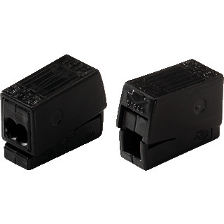 Wago 2-draads kroonklem 2,5MM2 zwart