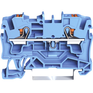 Wago 2204 verbindingsrijgklem 1-6MM² eendr. 0,5-4MM² meerdr. blauw
