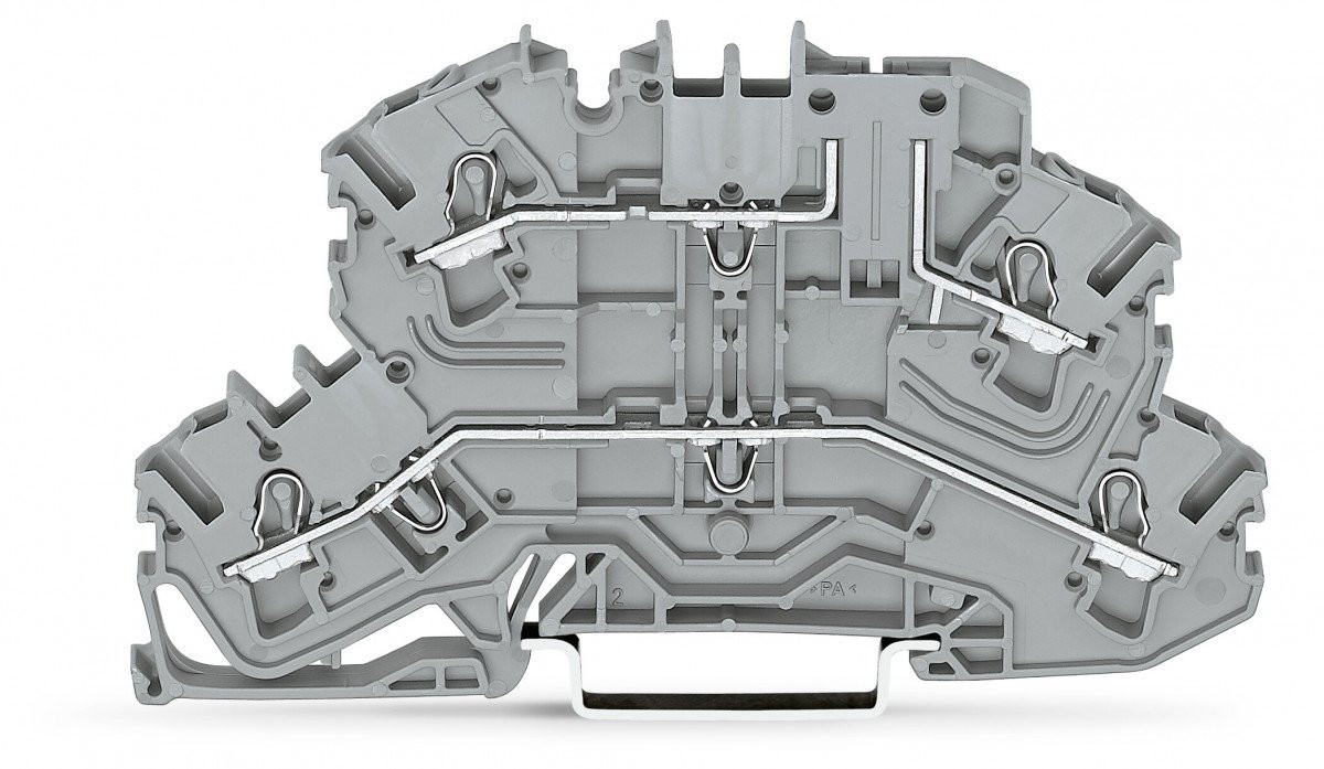 Wago Serie 2002 verbindingsrijgklem 0,75-4MM² eendr. 0,25-2,5MM² meerdr. grijs