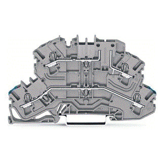Wago Serie 2002 verbindingsrijgklem 0,75-4MM² eendr. 0,25-2,5MM² meerdr. grijs