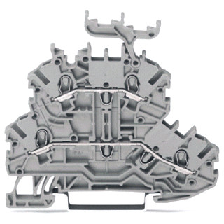 Wago Serie 2000 verbindingsrijgklem 0,5-1,5MM² eendr. 0,14-1MM² meerdr. grijs