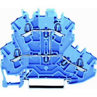 Wago Serie 2002 verbindingsrijgklem 0,75-4MM² eendr. 0,25-2,5MM² meerdr. blauw