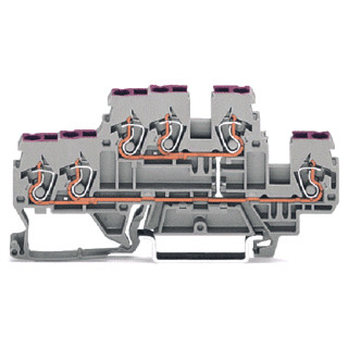 Wago Serie 870 verbindingsrijgklem 0,08-2,5MM² eendr. 0,08-2,5MM² meerdr. grijs