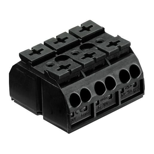 Wago Apparaatklem 3-polig zwart