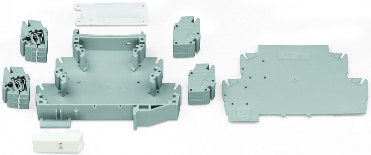 Wago Serie 789 elektronicabehuizing grijs kunststof open