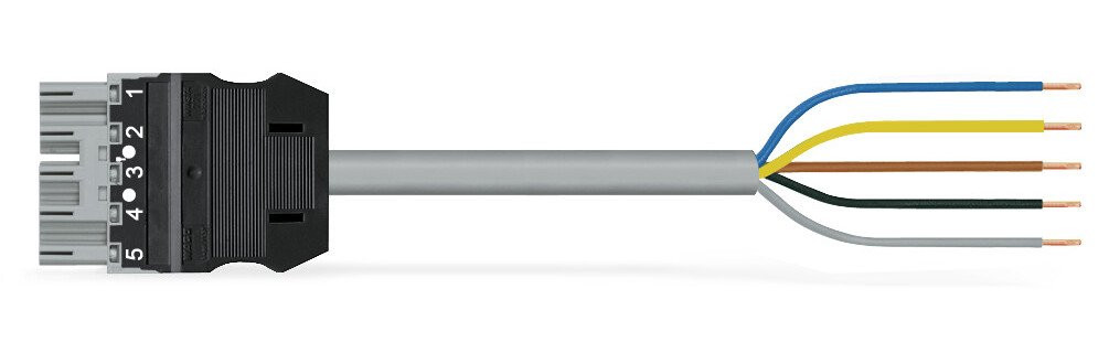 Wago Patchkabel gebouwinstallatie 5P stekker vrij kabeluiteinde 6000MM