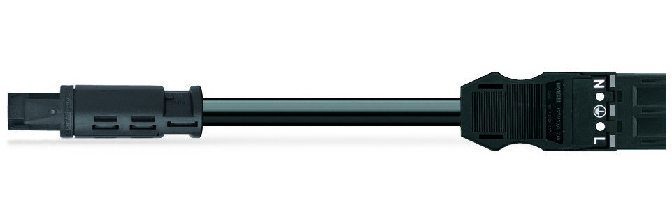 Wago Serie 774 Geconfectioneerde Overgangskabel b2ca bus/steker midi zwart