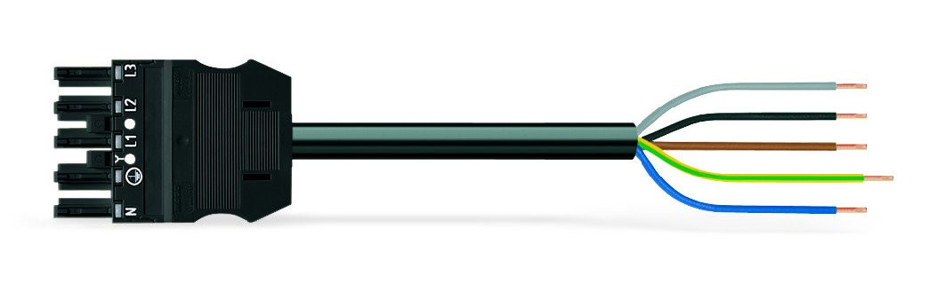 Wago Serie 771 patchkabel gebouwinstallatie 5P contrastekker (female) vrij kabeluiteinde 8000MM
