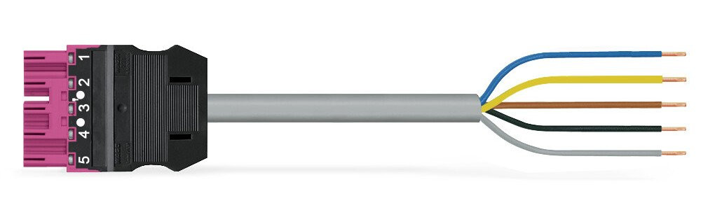Wago Serie 771 patchkabel gebouwinstallatie 5P stekker vrij kabeluiteinde 2000MM