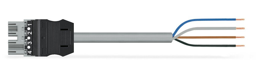 Wago Serie 771 patchkabel gebouwinstallatie 4P stekker vrij kabeluiteinde 5000MM
