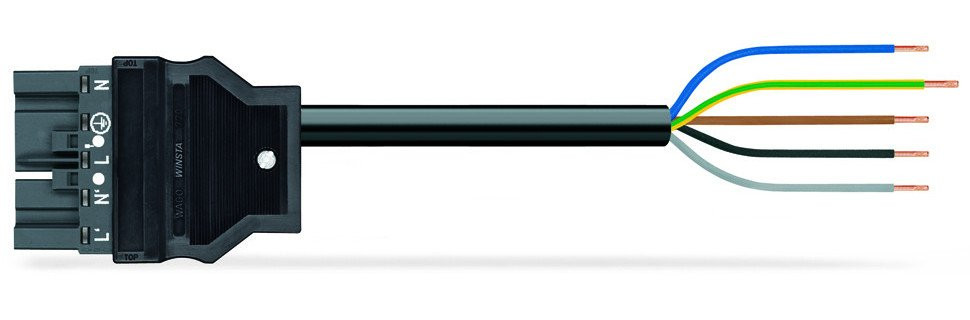Wago Serie 771 patchkabel gebouwinstallatie 5P stekker vrij kabeluiteinde 6000MM